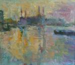 Battersea sunset 2, 12 inches x 14 inches, oil on canvas, �295