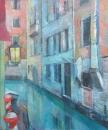 Venice canal with lantern