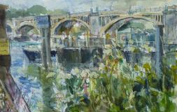 Richmond Footbridge and lock